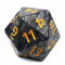 20-seitige DND-Würfel, D20 riesige polyedrische Würfel, 55 mm, Titan, große D20-Würfel, 20-seitiges Würfel-Set für Dungeons and Dragons, RPG, MTG-Tischspiele (Black-Pearle-Serie)