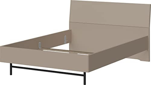 GERMANIA DIE MÖBELMACHER Bett 2418-186 Monteo, Steingrau, Fußgestell aus Metall, 93 x 212 x 150 cm (BxHxT)
