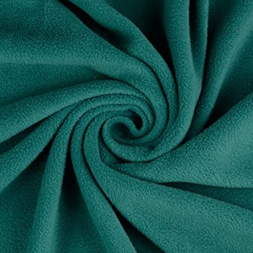 Polarfleece Antipilling ARTHUR von Stofftreff Santi®-0,5 m Schritte -64 x Uni Farben - Kuschelfleece -Meterware - Fleece Stoff- 400g/m- Decken, Nähen (Petrol-5429-arthur)