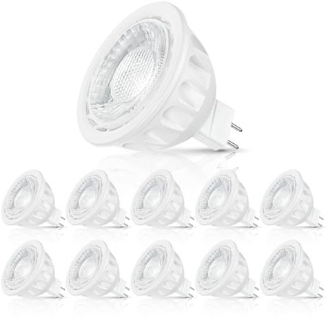 Torkase Gu5.3 Mr16 Led, 5W 12V Led Spot Lampe, 2700K Warmweiß Gu 5.3 Led, 500lm Led Leuchtmittel Ersetzt 50W Halogenlampe 40 Grad, Led Strahler Nicht Dimmbar, 10 Stück
