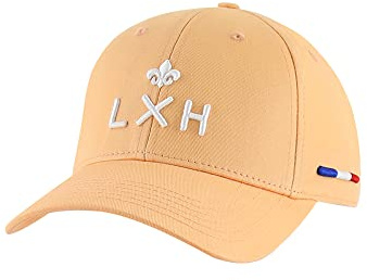 LXH - Casquette 100% Coton Naturel - Collection Champs Élysées - Modèle Mixte - Taille Ajustable - Pêche