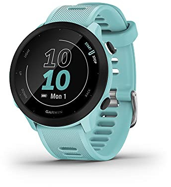Garmin Forerunner 55 (Aqua), Smartwatch running con GPS, Cardio, Piani di allenamento inclusi, VO2max, Allenamenti personalizzati, Garmin Connect IQ (Ricondizionato)