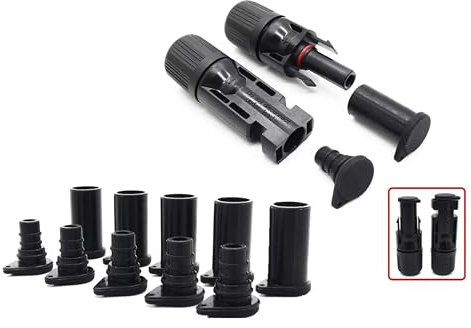 MC4 Schutz Dichtung Spritzwasser Staub Deckel Verschluss Kappe Gummi SOLARION™ (10 Paar)