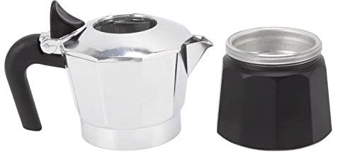 DELURA Kaffeekanne mit Doppelventil, Klassische achteckige Mokkakanne, italienische Espressokanne, importiertes Ventil, präzise, ​​handgebraute Kanne, Heimgartenküche