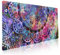 Violettes Mandala-Gaming-Mauspad, XXL, Rosa, Blau, Grün, abstrakte Kunst, erweiterte große Schreibtischunterlage, rutschfeste Gummiunterseite, genähte Kanten, lange Tastatur-Mauspad für PC, Computer,