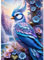 DPHERO Vogel Diamant Painting Bilder für Erwachsene Kinder,5D Blumen Diamond Painting Set,DIY Strass Bilder Blauer Vogel Diamant Kunst Kits,Runde Steine Diamant Painting für Zuhause Dekor 30x40 cm