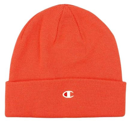 Champion Lifestyle Caps (806065) - Recycled Acryl Knitted Yarn Embroiedered C-Logo Mütze, Erdbeere Sorbet (DBR), Einheitsgröße Unisex - Erwachsene FW24, Erdbeer-Sorbet (DBR), One Size