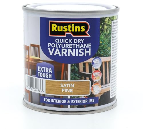 Rustins Quick Dry Polyurethane Varnish Satin Pine 250ml