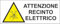 M-ITALY CARTELLO SEGNALETICO UNI - attenzione recinto elettrico - Adesivo Extra Resistente, Pannello in Forex, Pannello In Alluminio (30x12, Plastica)