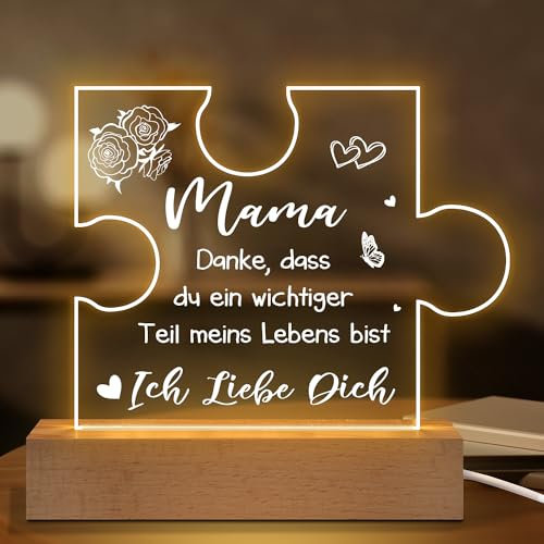 Johyzmpun Mutter Geschenk Geburtstag,Lampe Nachtlicht Mama Geschenk Geburtstagsgeschenk Muttertagsgeschenk Weihnachtsgeschenke für Mama Frauen