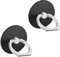 ISKIP 2Pcs Mobile Phone Ring Grips, Cell Phone Ring Stands, 2 Pack Finger Ring Holds for iPhone, Samsung, Huawei and All Smartphones (Round-Black)