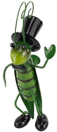 Holzwurm Dekofigur Käfer Biene Katze Maus Schnecke Kuh, Eule aus Metall mit Magnetfuß, Gartenfigur, Metallfigur, Blechfigur (Flip)