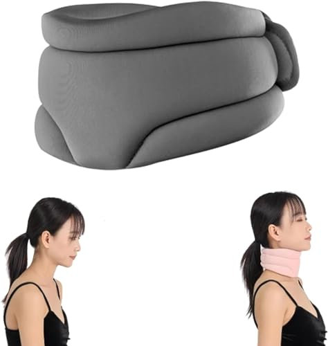 Veraing-Nackenstütze Gegen Schnarchen, Nacken,Schlafhilfe Nackenstütze,Schlafhilfe Nackenstütze,Sleep Good Nackenkissen,Nackenbuckel Weg,Orthopädisches Nackenkissen(Grau)