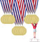 CJBIN 12 Stück Medaillen, Gold Medaille mit Gravur dem Ersten Zeichen, Goldmedaille für Kinder Medaillen Kindergeburtstag Metall Gewinner Medaillen Fussball Medallien für Sport Wettkämpfe Partys