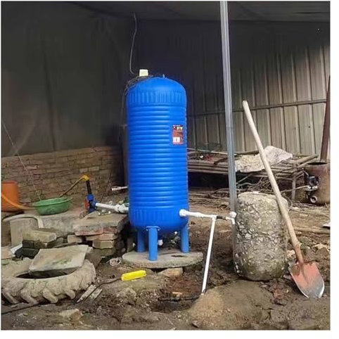 Wasserbrunnen Druckbehälter Wasserbrunnen-Druckbehälter, Druckwassertank mit Manometern/ Sicherheitsventilen/ Druckschalter, Ausdehnungsgefäß Wasserversorgung Druckbehälter(31.7Gal/120L (15.7*47.2 in)