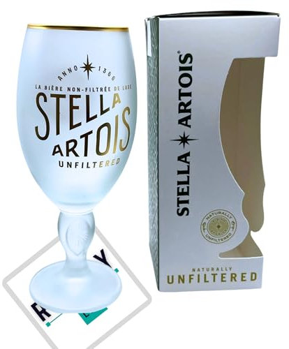 Roxley Stella Ungefiltertes 33 cl, halbes Pint-Glas, in Geschenkbox, Lager Beer Man Cave