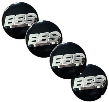 ZHSQXH 4 Stück Radnabenkappen Aufkleber für BBS 70MM Nabendeckel Felgendeckel Felgenkappen Wheel Caps Ersatz Autozubehör Verwendet B
