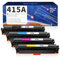 Skydo 415A Toner (mit Chip) Kompatibel für HP 415A 415X Kompatibel für HP Laserjet Pro M454dw, M454dn, MFP M479fdw, M479fdn, M479dw, Enterprise M455dn, M480f (W2030A W2031A W2032A W2033A)