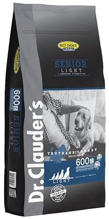 DR.CLAUDER’S - Best Choice Senior Light | Trockenfutter für ältere Hunde mit geringem Energiebedarf zur Gewichtskontrolle. Weizenfreies Alleinfutter im Beutel | 12,5kg Truthahn&Reis