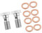 A ABSOPRO 2 Pcs AN4 Filetage Turbo Frein Ligne Banjo Boulons Simple Banjo Boulon 25mm Remplacement d'article