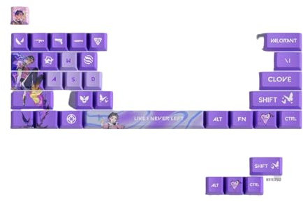 (VALORANT)-Tastaturkappen (29) PC Gaming Mechanische Tastenkappen Numpad Benutzerdefinierte Tastenkappen Lasergravur mit jeder mechanischen Tastatur (CLOVE)