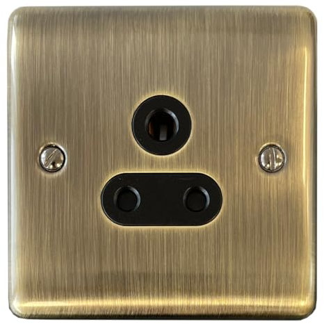 Antique Brass Socket (5 Amp 3 Pin) - BAB14