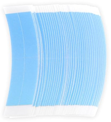 40 Stück Perückenband Doppelseitiges Wasserfest Klebeband Kleber Toupet Klebeband C-Förmiges Haarperückenband Wig Glue Tape für Haarverlängerung Spitzenperücken Perücken Toupets Haarteile Lang Kurz