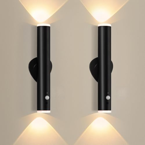 DESGNT Lampe Murale Sans Fil,LED Applique Murale Intérieure avec télécommande,Rechargeable Luminaire Murale avec Détecteur de Mouvement,3-modes Magnetique Lampe pour Escalier Salon Chambre Couloir