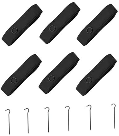 JISADER 6pcs Beach Volleyball Linien Badminton Linien Grenze Feld Court Marker Linien für Sand, Schwarz