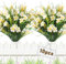 Yueshop 10 Bundles Artificial Flowers, UV-Resistant Artificial Plants Outdoor Realistic Faux Plastic Daisy Flower Fake Garden Plants Indoor Home Wedding Porch Window Box for Decor(White)