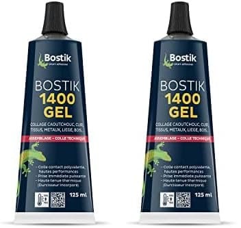 Colle contact 1400 gel BOSTIK - Tube de 125 g - 30504070 (Lot de 2)