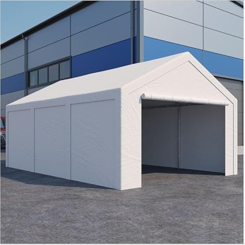 Magna One 4x6 m Lagerzelt PE 240g/m² – wasserdichtes Zelt mit verzinktem Stahlgestänge, 2 m Seitenhöhe, Reißverschlusseingang beidseitig, modulare Seitenteile, Zeltgarage Gerätezelt