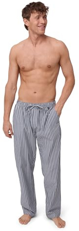 DANISH ENDURANCE Pantalon de Pyjama Homme, Coton Biologique, Doublure Douce | Pantalon de Pyjama en Coton Biologique, Doux et Respirant, Cordon Ajustable pour se Détendre et Bien Dormir