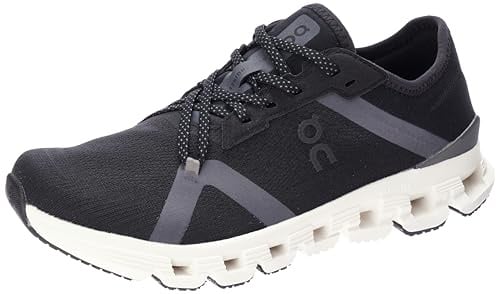 On Women's Cloud X 4 AD Sneakers, Black/Asphalt, 4 UK