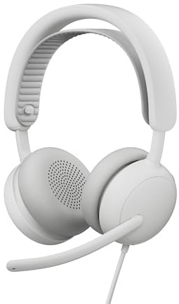 Logitech Zone Wired 2 - Noise-Cancelling Headset with Adaptive Hybrid ANC | USB-C with USB-A adapter - Off-White