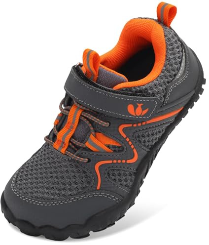 JIASUQI Kids Barefoot Shoes Boys Girls Adjustable Trainers Toddler Walking Shoes Kids Hiking Shoe Lightweight Outdoor Versatile Sneakers