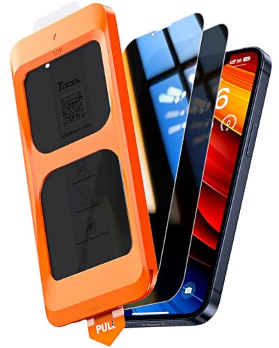 TOCOL für iPhone 12 Mini für Panzerglas Sichtschutz, Einfache Montage | 25° Anti-Spy Folie Blasenfrei, 9H Stoßfest Kratzfest Displayschutz, Anti-Fingerabdruck Schutzfolie, Hüllenkompatibel, 2 Stück