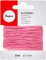 Rayher 8908933 Gummifaden, 1 mm ø, Karte 5 m, pink, elastische Gummischnur zum Nähen von Behelfsmasken, für Armbänder usw.