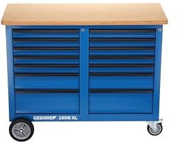 GEDORE 1506 XL 2511 Rollwerkbank mit 14 Schubladen, 1,25 m Breit