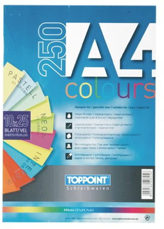 500 (2x 250) Blatt farbiges Druckerpapier buntes Kopierpapier