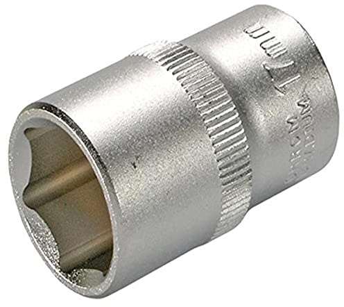 SW-Stahl 05407L Steckschlüsseleinsatz 8 mm - 1/4 Stecknuss 6,3 mm Antrieb | Chrom-Vanadium Sechskant-Einsatz, 25 mm Länge, gehärtet & verchromt, Matt-Finish für Handwerkzeuge & Ratschen
