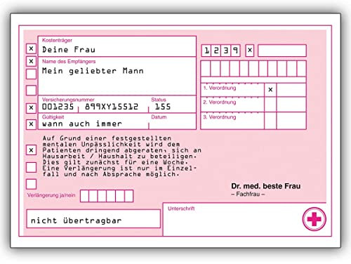 Im 5er Set: Rezept Gutschein Karten an meinen geliebten Mann gegen Hausarbeit/Haushalt Mitarbeit