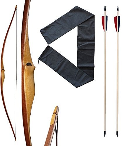 Franks-Castle Bogenset Longbow Langbogen von Eagle 68 20-45 lbs mit Hülle und Pfeilen 30 lbs