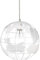 Relaxdays Hängeleuchte Kugel, Pendelleuchte im Globus Design, höhenverstellbare Deckenlampe aus Metall, Ø 30 cm, weiß