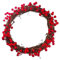 FeiliandaJJ Decoration Kranz 30/35/40CM Rot Künstliche Beere Rattan-Kreis Herbst Kranz für Tür Wand Party hängenden Garland Ornamente Weihnachtsschmuck,Box Verpackung (Rot, 30CM)