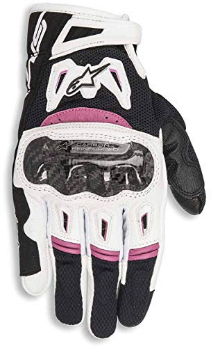 Alpinestars Unisex-Erwachsene Handschuhe (schwarz/weiß/pink, M)