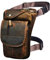 Le'aokuu Sac De Jambe Poche De Jambe Sacoche de Jambe Moto Sac à la Taille en Cuir véritable3112 (3112 A Marron)