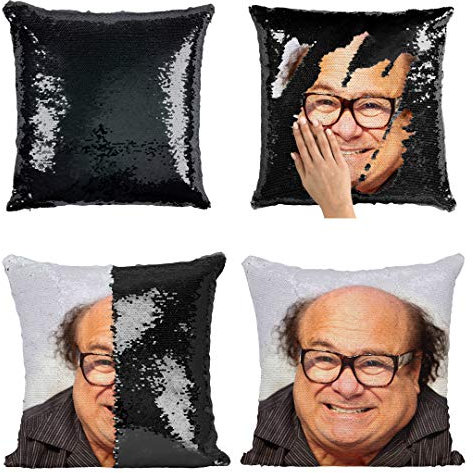 Plenty Dreams Dwight Schrute Wendekissen mit Pailletten (Danny Devito Schwarz)