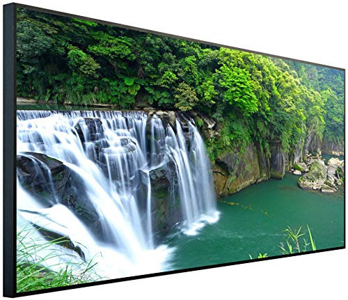 Ecowelle Infrarotheizung mit Bild | 750 Watt | 60x120 cm | Infrarot Heizung| | Made in Germany| d 60 Shifen Wasserfall