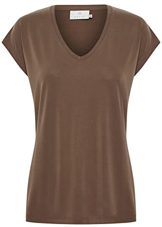 KAFFE T-Shirt KAlise Damen T-Shirt Kurzarm V-Ausschnitt Basic Shirt M, Mustang